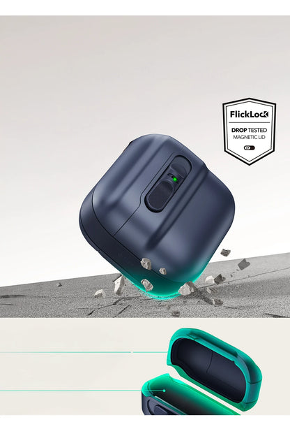 ESR Apple Airpods 4 (4.nesil) Pulse FlickLock Magsafe Şarj Destekli Kilitli Kılıf - Mavi