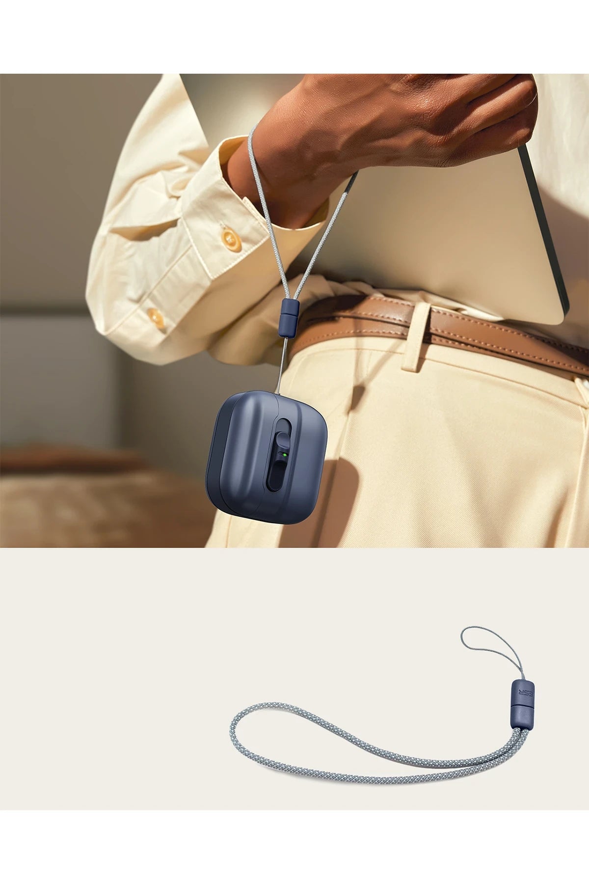 ESR Apple Airpods 4 (4.nesil) Pulse FlickLock Magsafe Şarj Destekli Kilitli Kılıf - Mavi