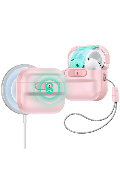 ESR Apple Airpods 4 (4.nesil) Pulse FlickLock Magsafe Şarj Destekli Kilitli Kılıf - Pembe