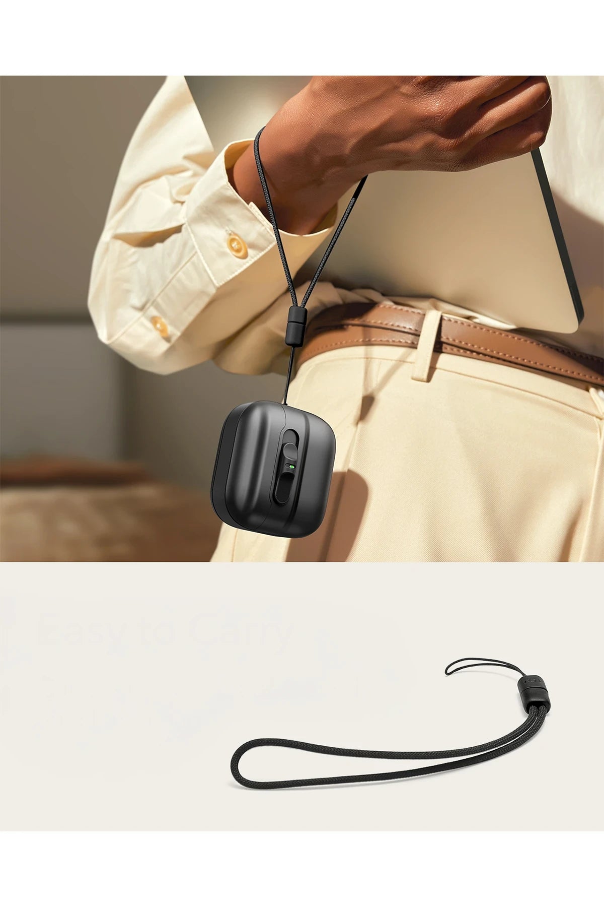 ESR Apple Airpods 4 (4.nesil) Pulse FlickLock Magsafe Şarj Destekli Kilitli Kılıf - Siyah