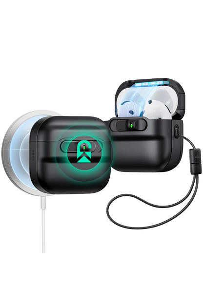 ESR Apple Airpods 4 (4.nesil) Pulse FlickLock Magsafe Şarj Destekli Kilitli Kılıf - Siyah