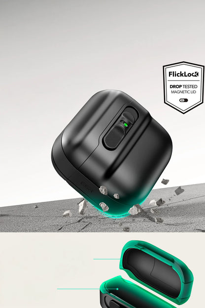 ESR Apple Airpods 4 (4.nesil) Pulse FlickLock Magsafe Şarj Destekli Kilitli Kılıf - Yeşil