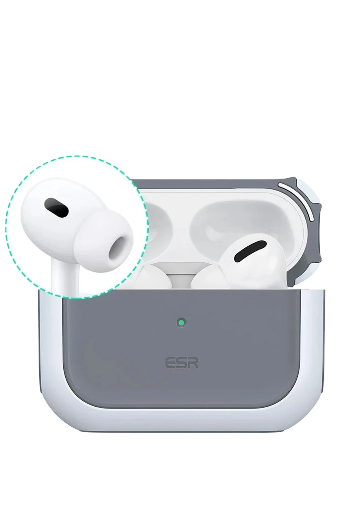 ESR Apple Airpods Pro 2 (2.Nesil) Orbit Hybrid Magsafe Şarj Destekli Kılıf - Beyaz