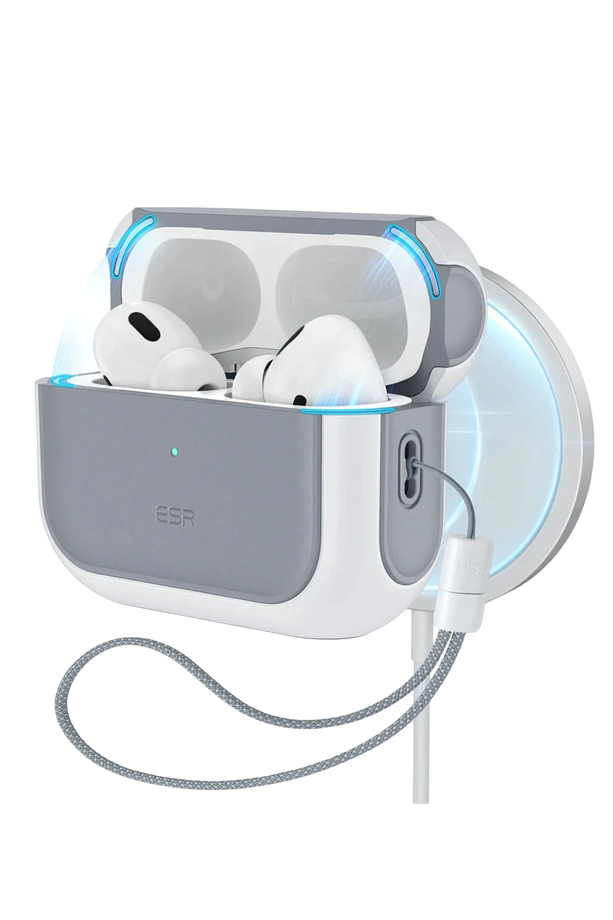 ESR Apple Airpods Pro 2 (2.Nesil) Orbit Hybrid Magsafe Şarj Destekli Kılıf - Beyaz