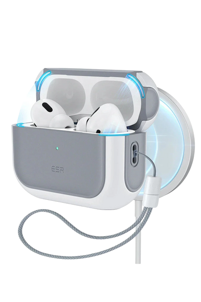 ESR Apple Airpods Pro 2 (2.Nesil) Orbit Hybrid Magsafe Şarj Destekli Kılıf - Beyaz