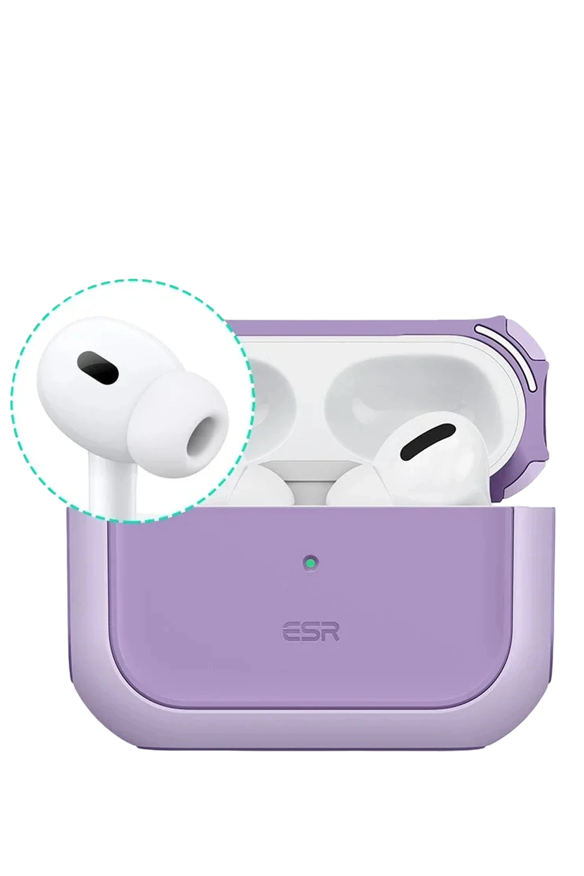 ESR Apple Airpods Pro 2 (2.Nesil) Orbit Hybrid Magsafe Şarj Destekli Kılıf - Lila