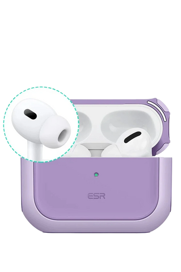 ESR Apple Airpods Pro 2 (2.Nesil) Orbit Hybrid Magsafe Şarj Destekli Kılıf - Lila