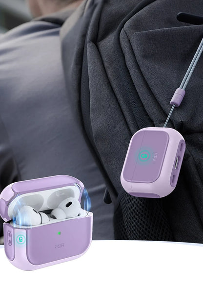 ESR Apple Airpods Pro 2 (2.Nesil) Orbit Hybrid Magsafe Şarj Destekli Kılıf - Lila