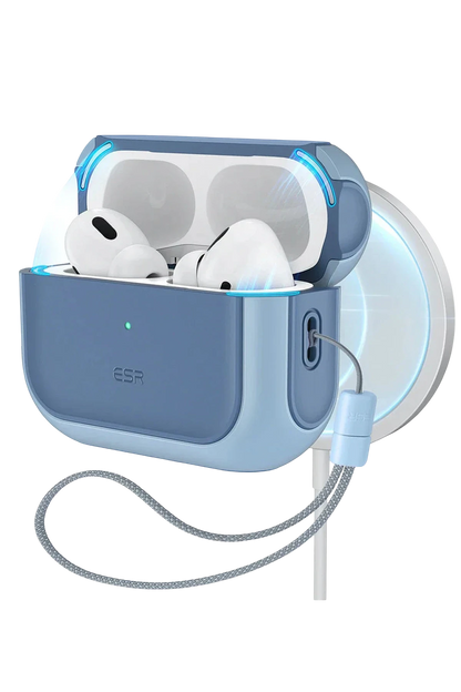 ESR Apple Airpods Pro 2 (2.Nesil) Orbit Hybrid Magsafe Şarj Destekli Kılıf - Mavi