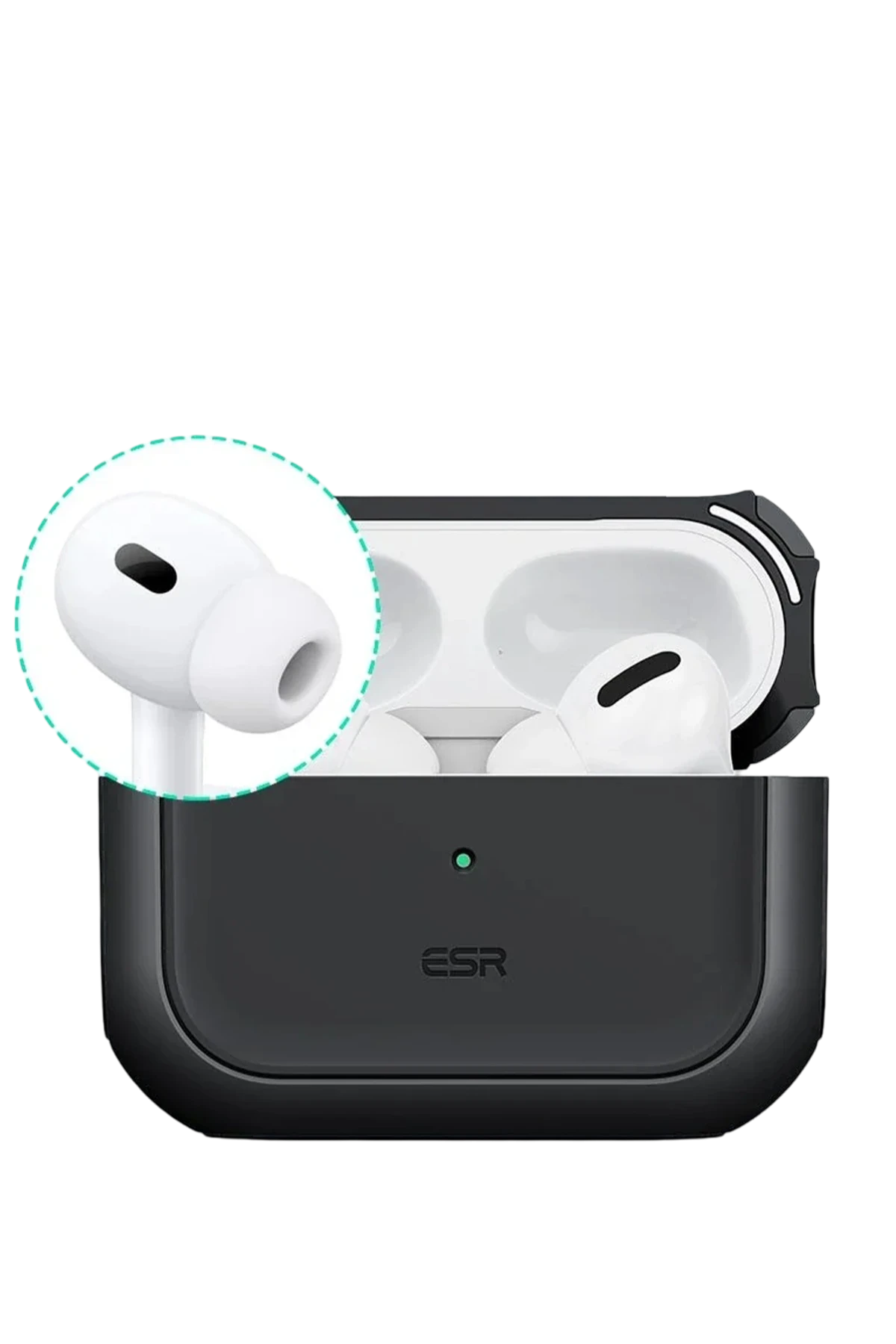 ESR Apple Airpods Pro 2 (2.Nesil) Orbit Hybrid Magsafe Şarj Destekli Kılıf - Siyah