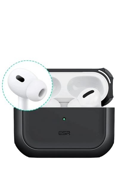 ESR Apple Airpods Pro 2 (2.Nesil) Orbit Hybrid Magsafe Şarj Destekli Kılıf - Siyah