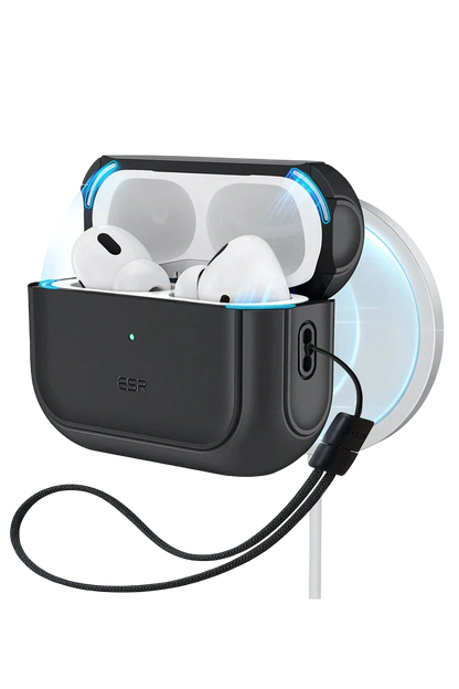 ESR Apple Airpods Pro 2 (2.Nesil) Orbit Hybrid Magsafe Şarj Destekli Kılıf - Siyah