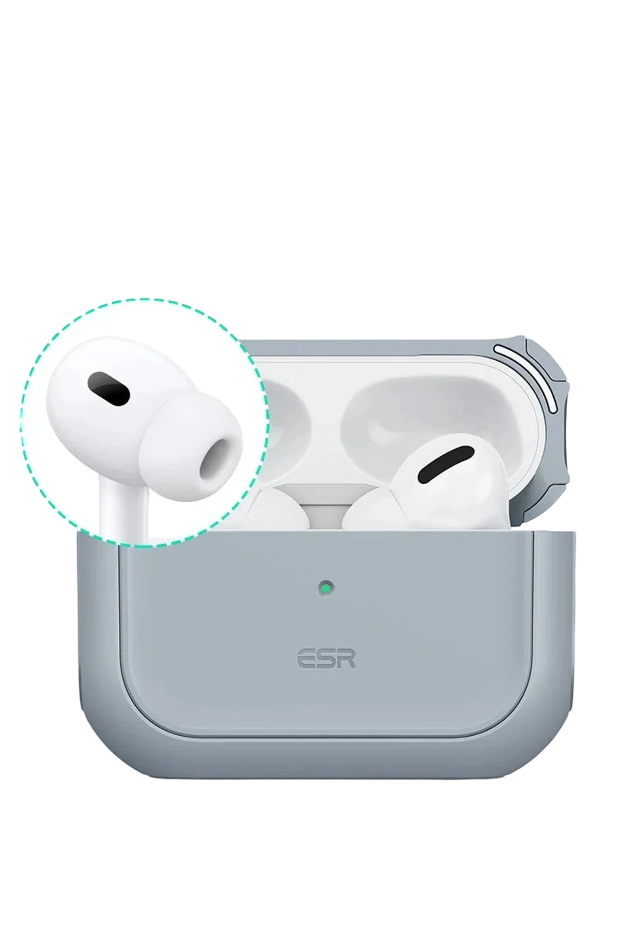 ESR Apple Airpods Pro 2 (2.Nesil) Orbit Hybrid Magsafe Şarj Destekli Kılıf - Titan Gri