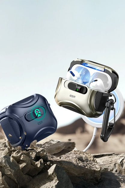 ESR Apple Airpods Pro 3 (3.nesil) Cyber FlickLock Magsafe Şarj Destekli Kilitli Kılıf - Lacivert