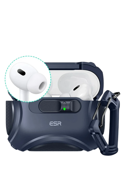 ESR Apple Airpods Pro 3 (3.nesil) Cyber FlickLock Magsafe Şarj Destekli Kilitli Kılıf - Lacivert
