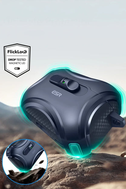 ESR Apple Airpods Pro 3 (3.nesil) Cyber FlickLock Magsafe Şarj Destekli Kilitli Kılıf - Mor
