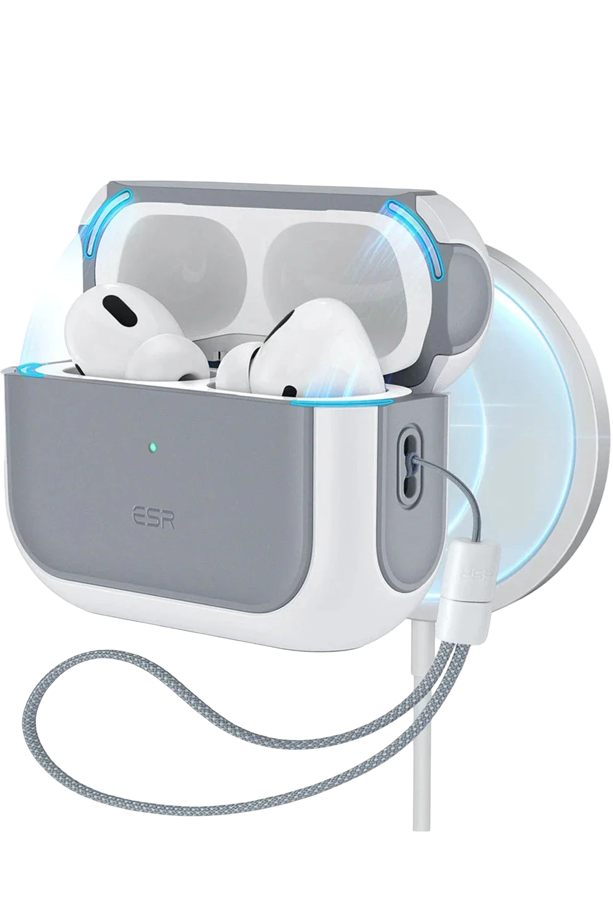 ESR Apple Airpods Pro 3 (3.Nesil) Orbit Hybrid Magsafe Şarj Destekli Kılıf - Beyaz