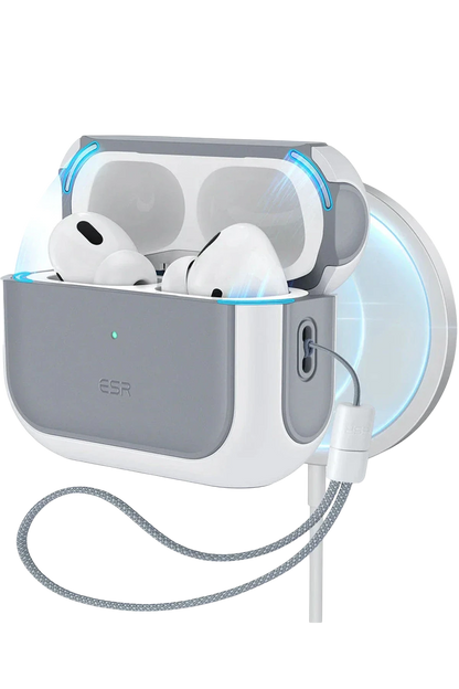 ESR Apple Airpods Pro 3 (3.Nesil) Orbit Hybrid Magsafe Şarj Destekli Kılıf - Beyaz