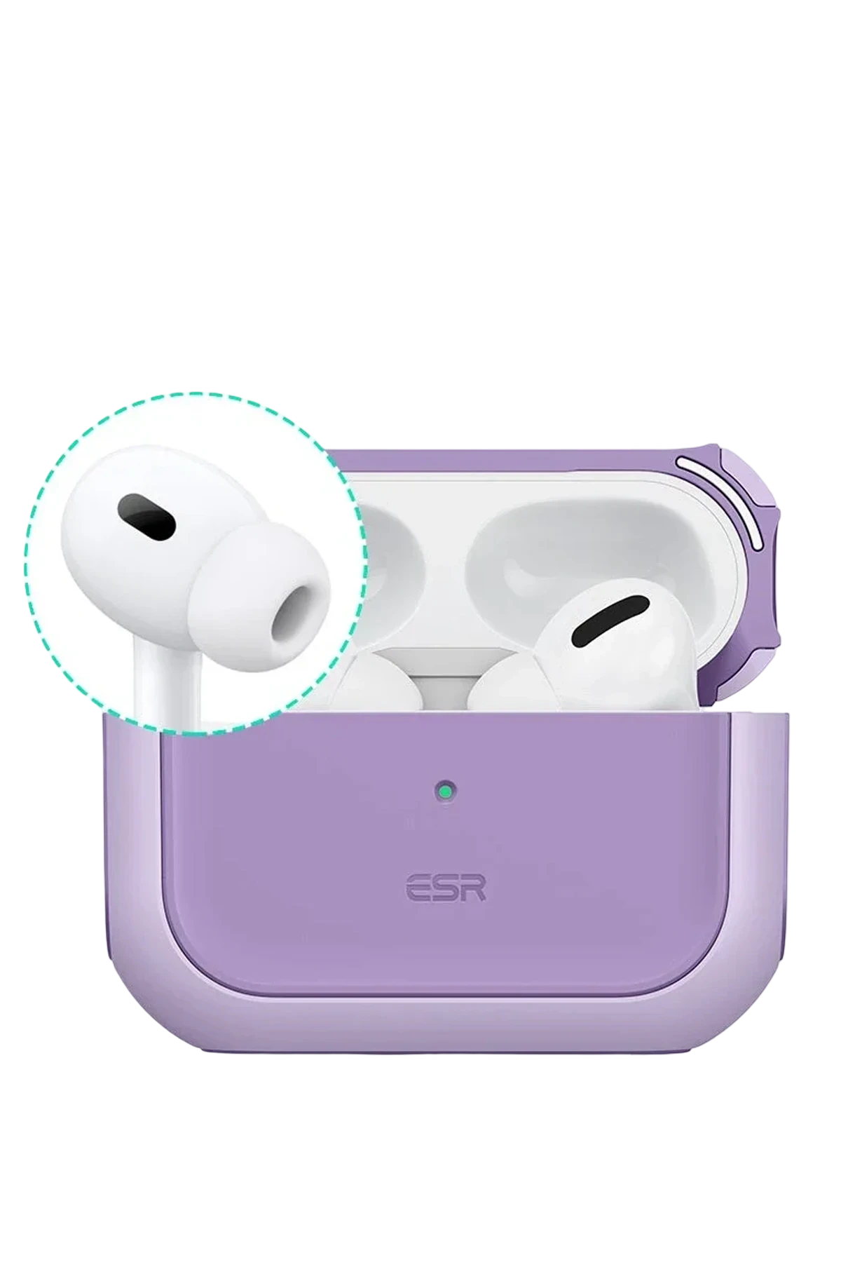 ESR Apple Airpods Pro 3 (3.Nesil) Orbit Hybrid Magsafe Şarj Destekli Kılıf - Lila