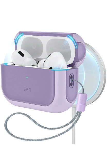 ESR Apple Airpods Pro 3 (3.Nesil) Orbit Hybrid Magsafe Şarj Destekli Kılıf - Lila