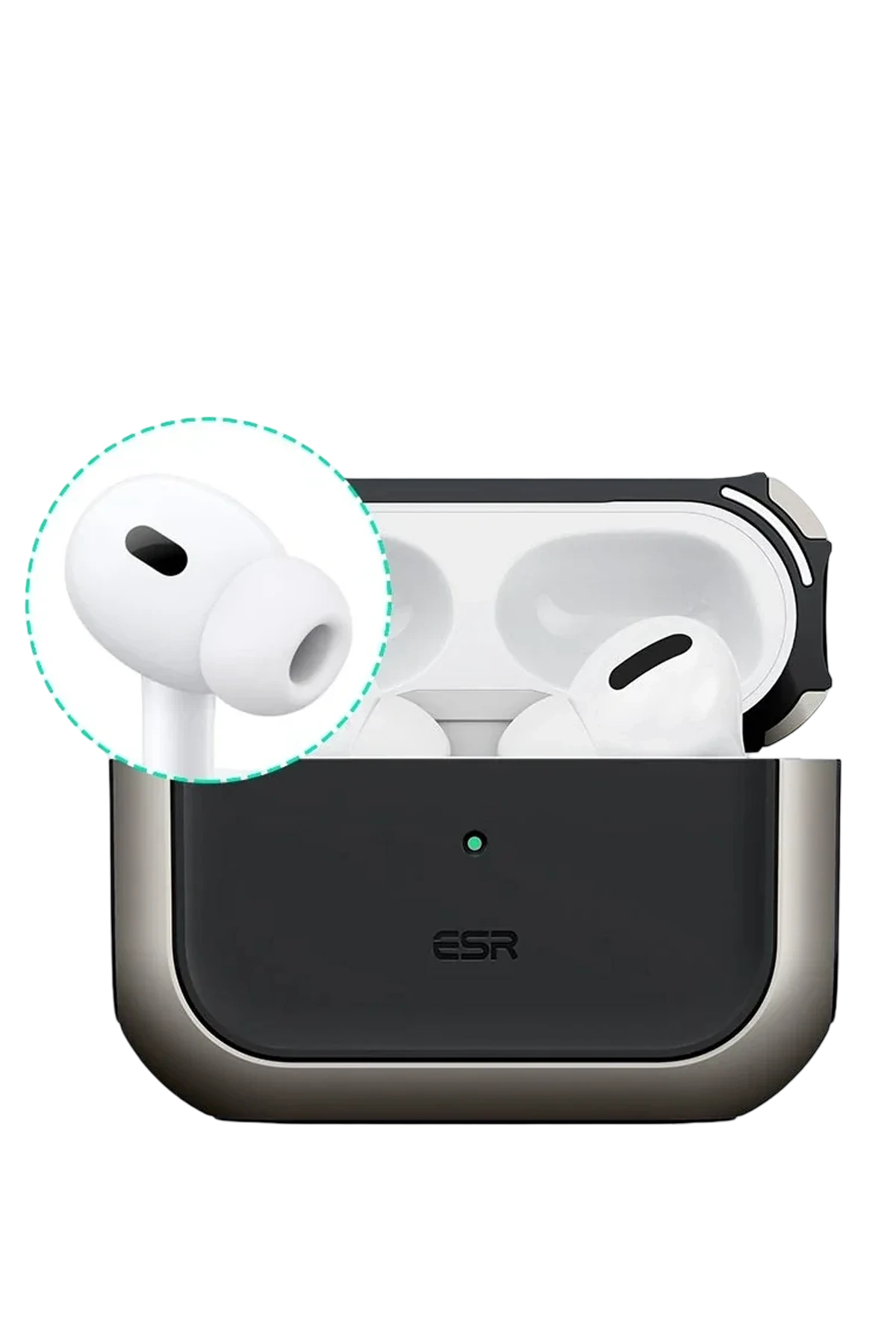 ESR Apple Airpods Pro 3 (3.Nesil) Orbit Hybrid Magsafe Şarj Destekli Kılıf - Titan Gri