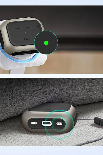 ESR Apple Airpods Pro 3 (3.Nesil) Orbit Hybrid Magsafe Şarj Destekli Kılıf - Titan Gri