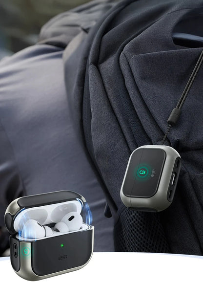 ESR Apple Airpods Pro 3 (3.Nesil) Orbit Hybrid Magsafe Şarj Destekli Kılıf - Titan Gri