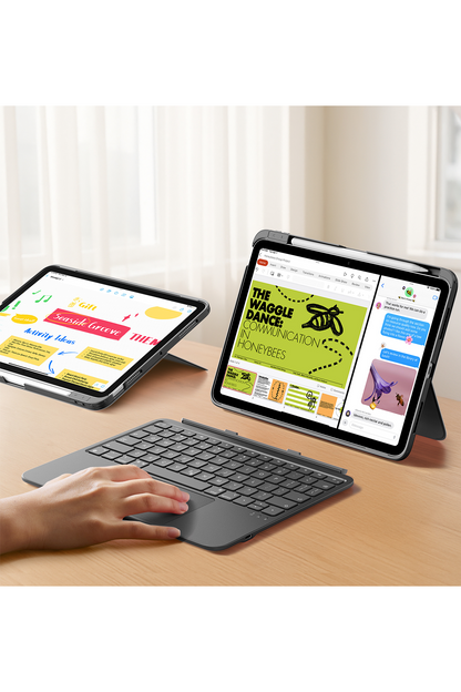 ESR Apple iPad 2022 10.9 (10.nesil) Flex Klavyeli Tablet Kılıfı - Gri