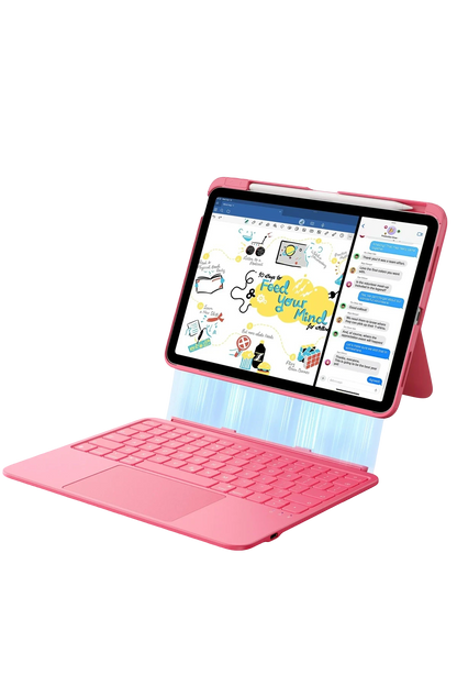 ESR Apple iPad 2022 10.9 (10.nesil) Flex Klavyeli Tablet Kılıfı - Pembe