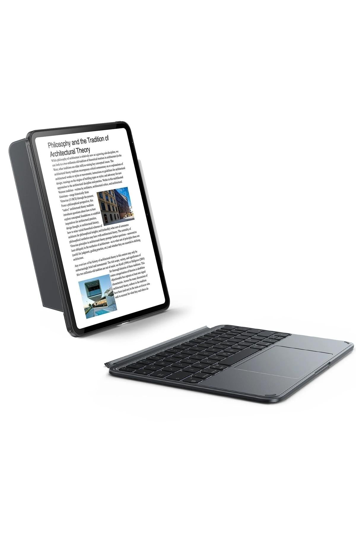 ESR Apple iPad 2022 10.9 (10.nesil) Shift Manyetik Klavyeli Tablet Kılıfı - Koyu Gri