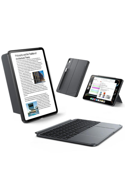 ESR Apple iPad 2022 10.9 (10.nesil) Shift Manyetik Klavyeli Tablet Kılıfı - Koyu Gri