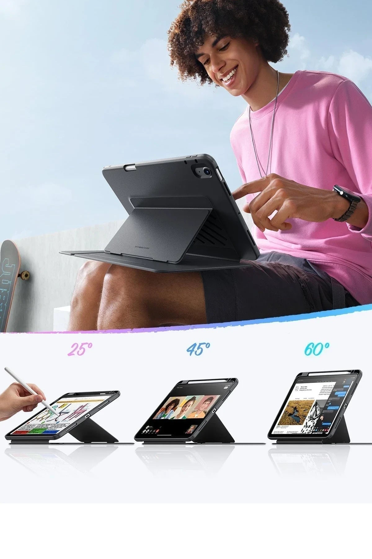 ESR Apple iPad 2025 10.9 (10.nesil) Flip Manyetik Tablet Kılıfı - Siyah
