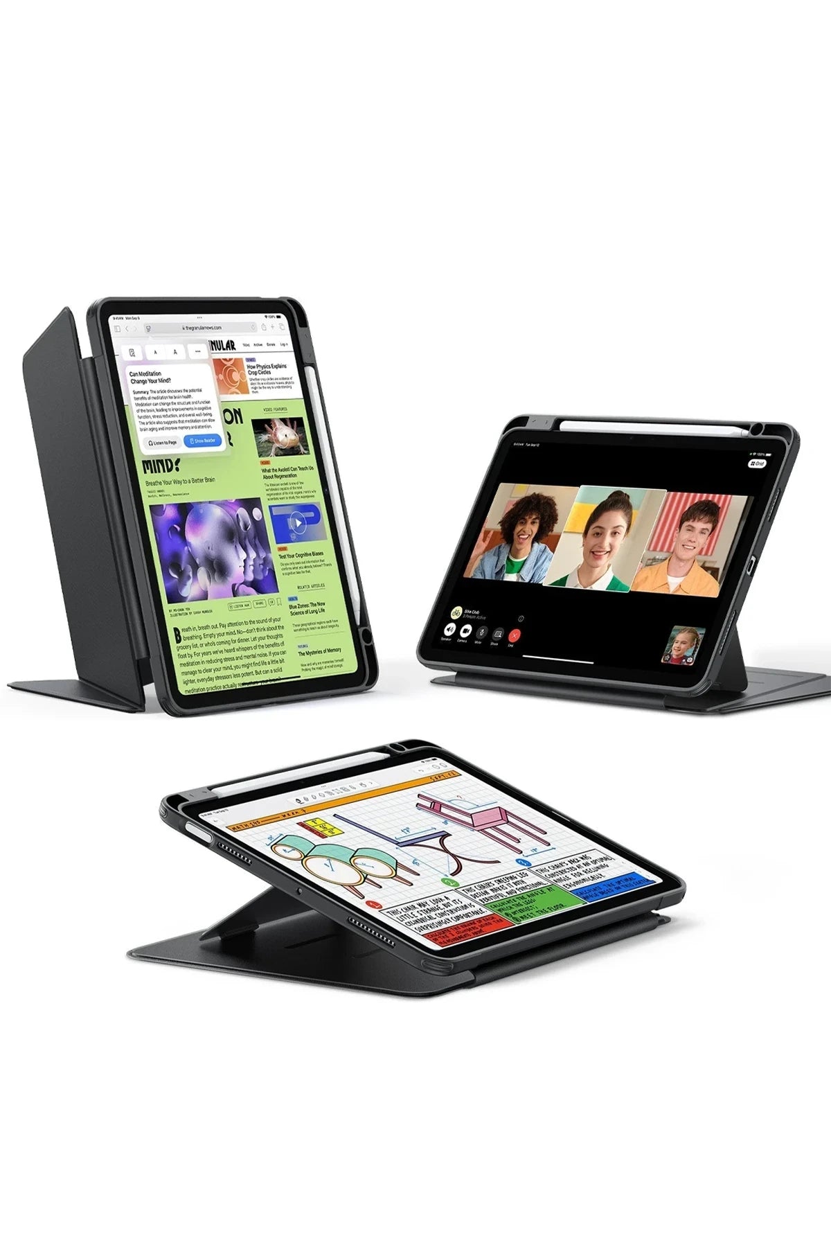 ESR Apple iPad 2025 10.9 (10.nesil) Flip Manyetik Tablet Kılıfı - Siyah