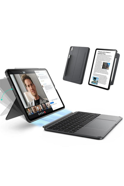 ESR Apple iPad Air 11 (2024) Shift Manyetik Klavyeli Tablet Kılıfı - Koyu Gri