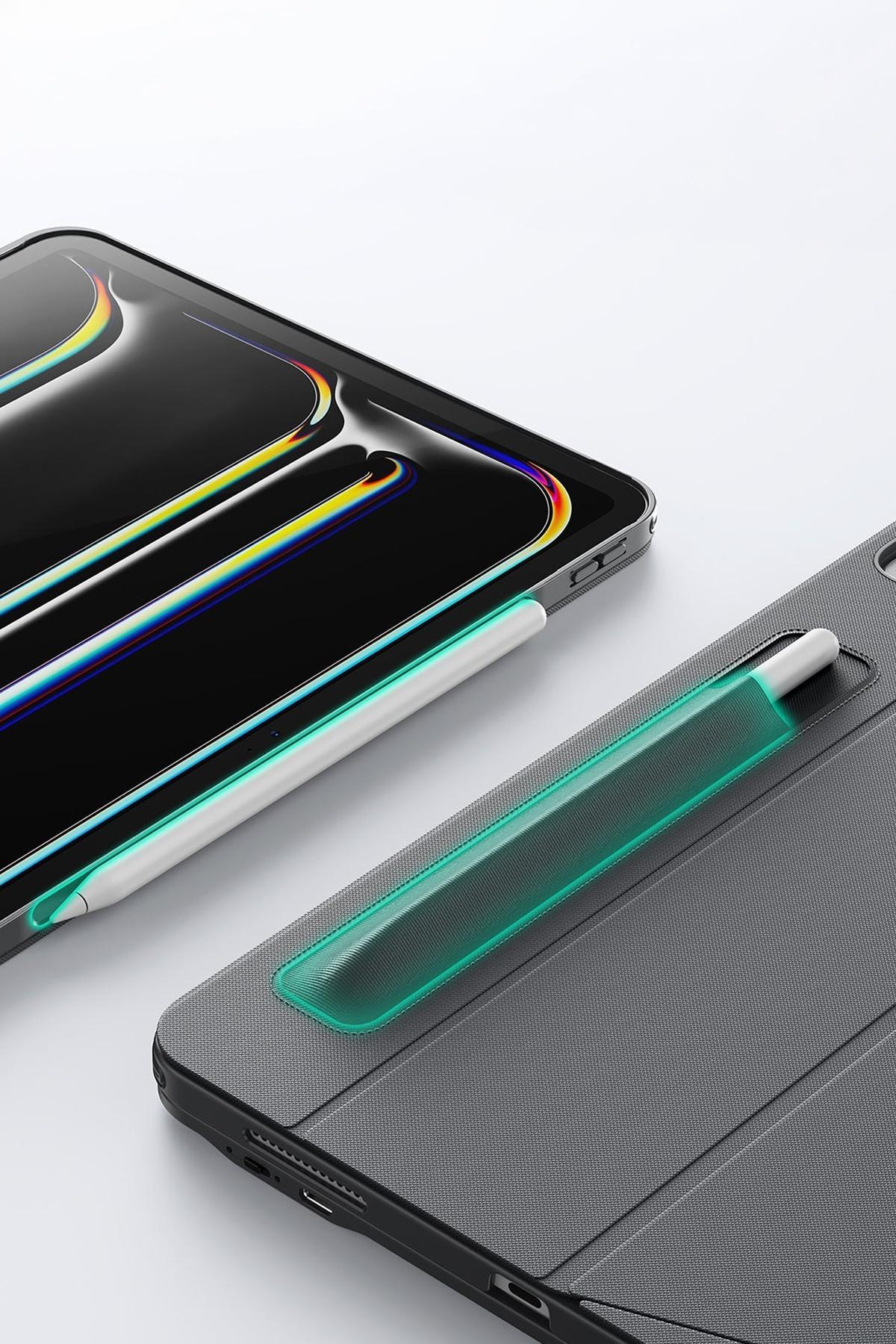 ESR Apple iPad Air 11 (2024) Shift Manyetik Klavyeli Tablet Kılıfı - Koyu Gri