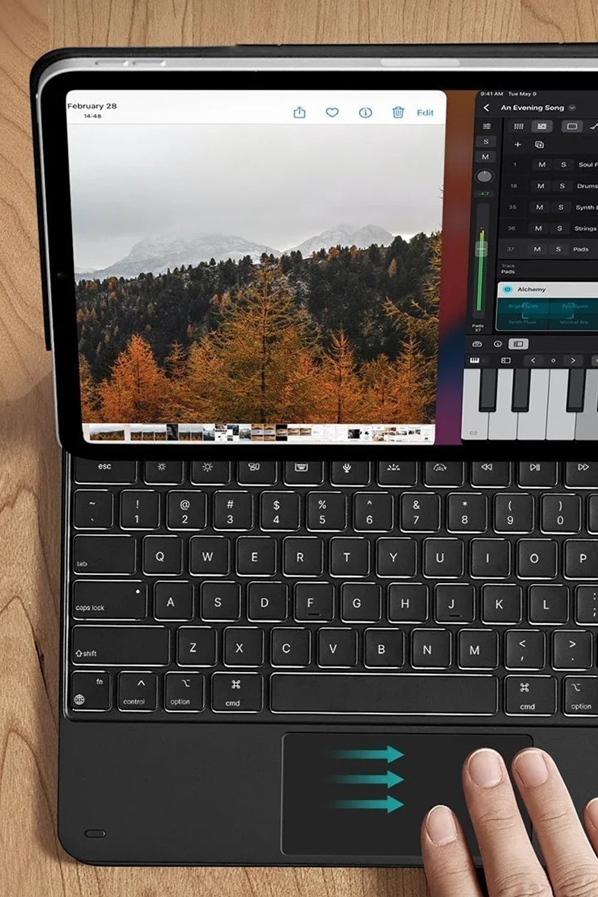ESR Apple iPad Air 13 (2024) Rebound Manyetik Klavyeli Tablet Kılıfı - Siyah
