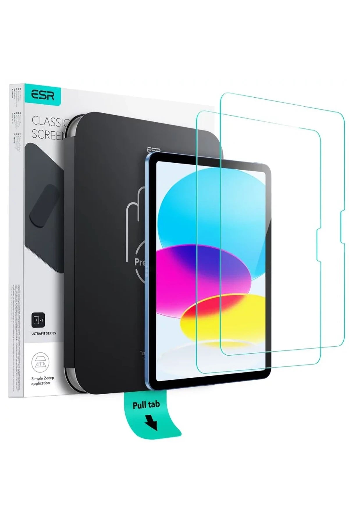 ESR Apple iPad Air 13 (2024) UltraFit Classic AutoKit 2 Adet Tablet Cam Ekran Koruyucu - Şeffaf