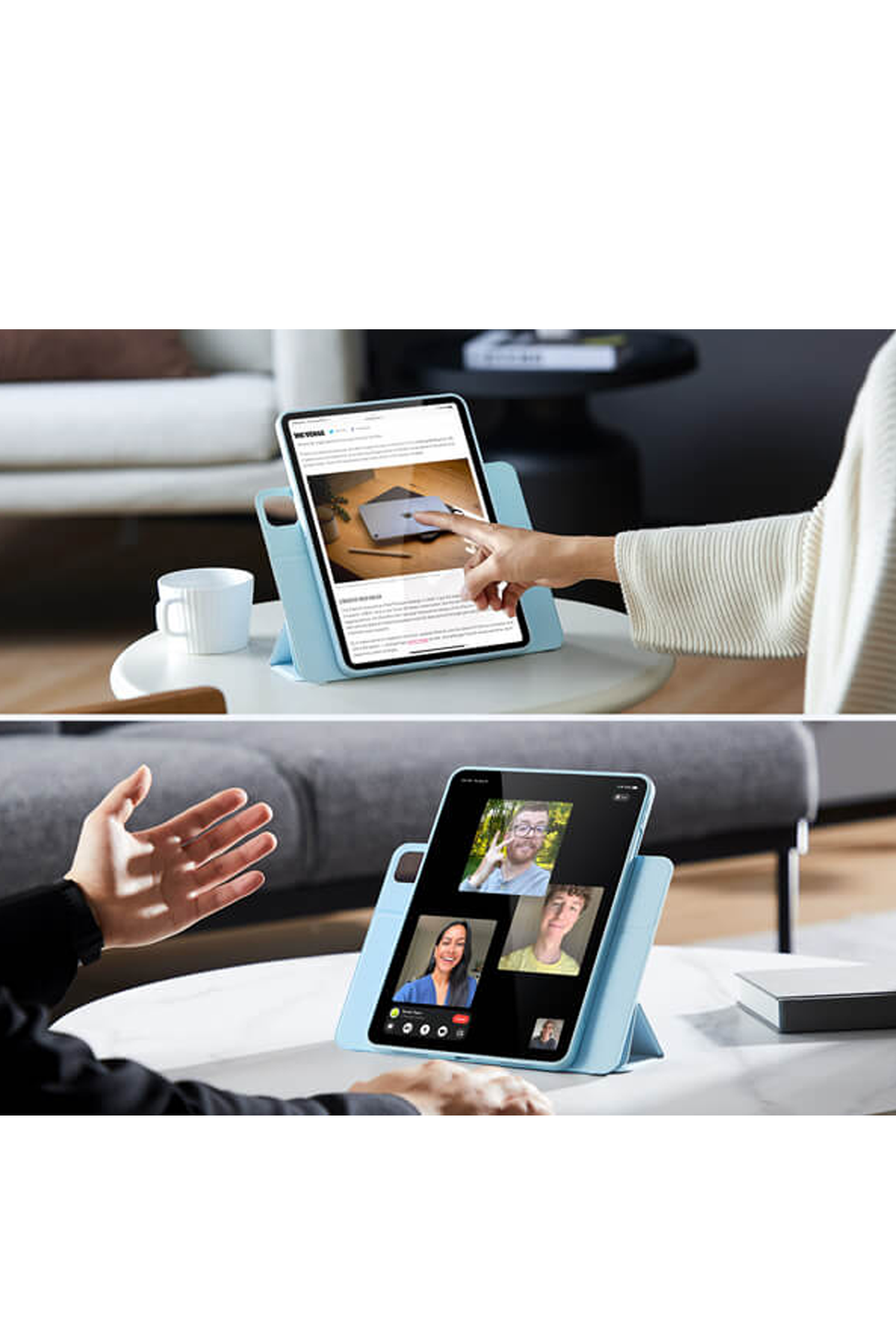 ESR Apple iPad Pro 11 (2021) Rebound Hybrid 360 Manyetik Tablet Kılıfı - Mavi