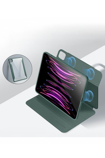 ESR Apple iPad Pro 12.9 (2021) Rebound Hybrid 360 Manyetik Tablet Kılıfı - Koyu Yeşil