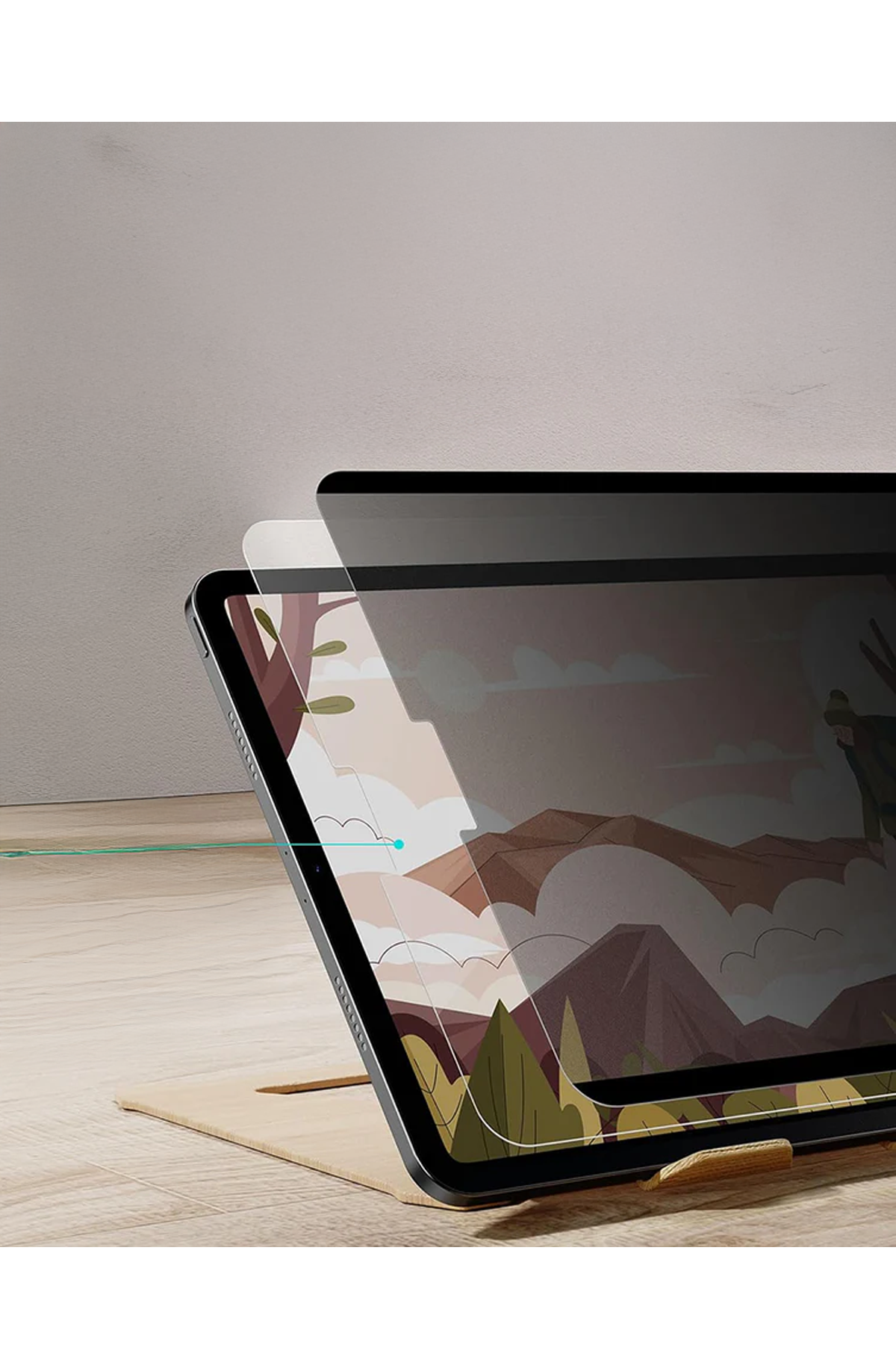 ESR Apple iPad Pro 12.9 (2022) Manyetik Hayalet Tablet Ekran Koruyucu - Siyah