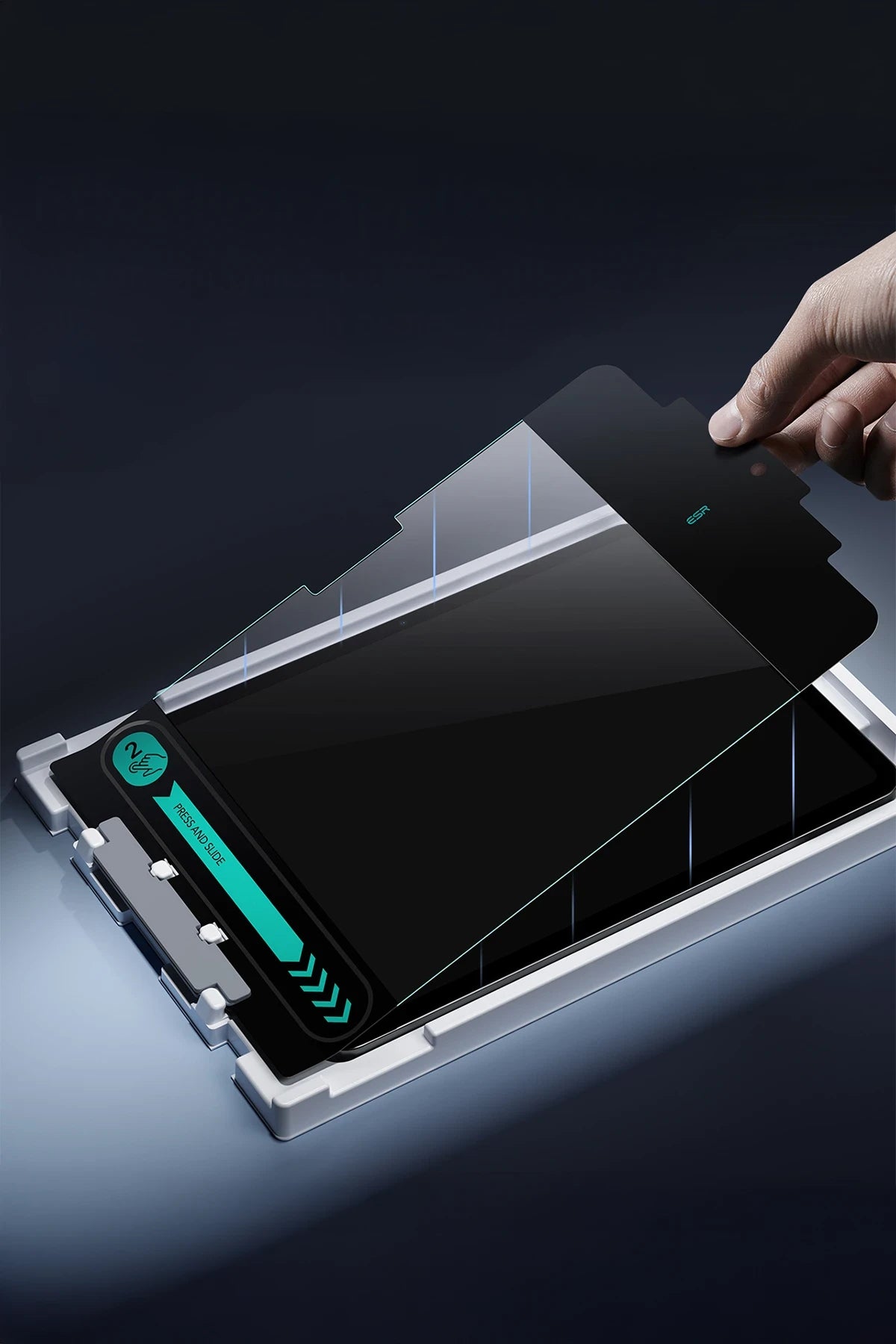 ESR Apple iPad Pro 13 (2024) Armorite AutoKit HD 2 Adet Tablet Cam Ekran Koruyucu - Şeffaf