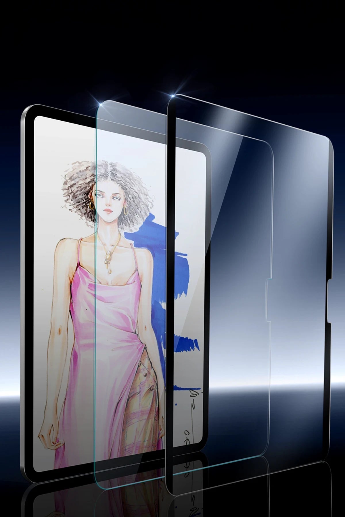 ESR Apple iPad Pro 13 (2024) Paper-Feel Manyetik Tablet Ekran Koruyucu - Şeffaf