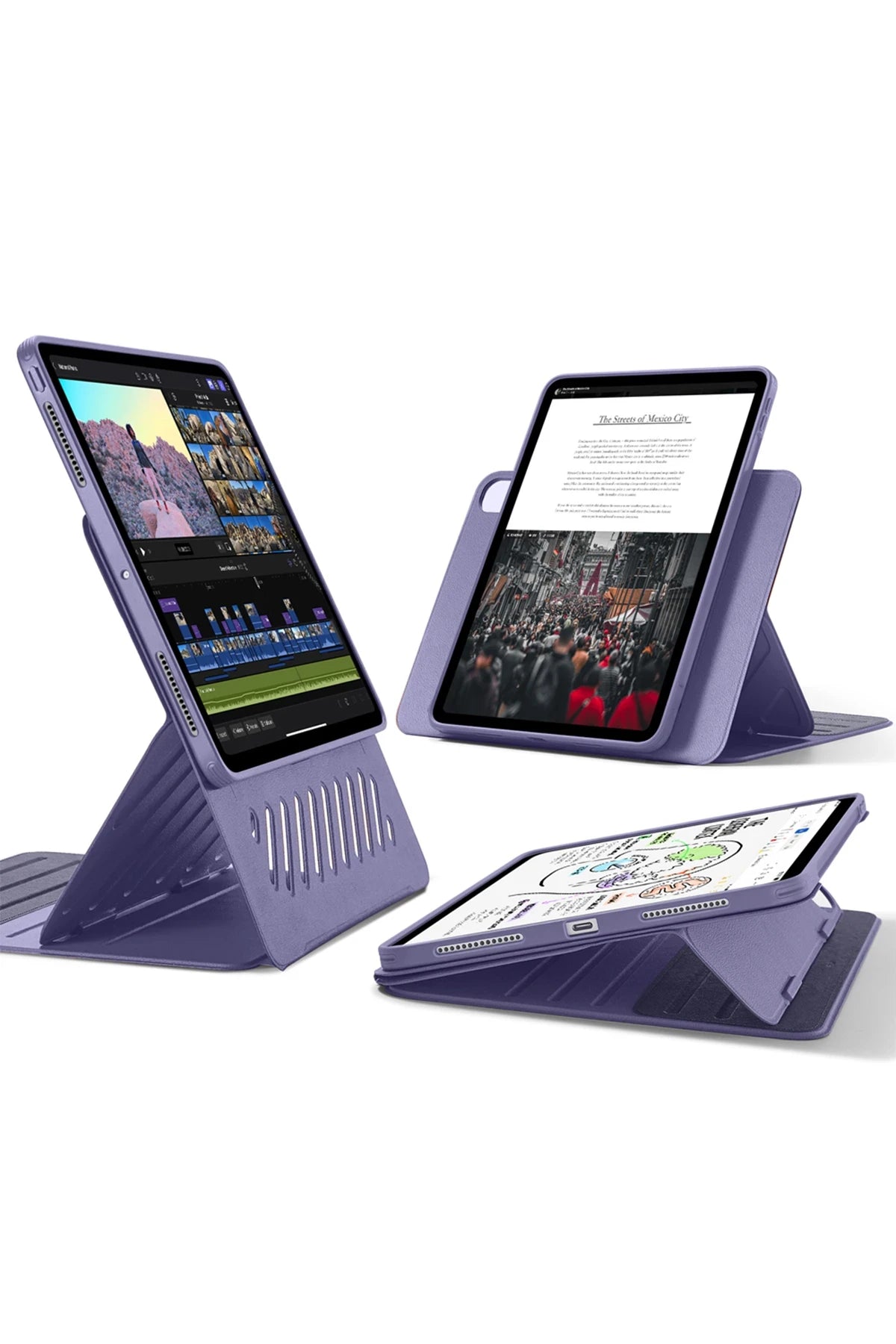 ESR Apple iPad Pro 13 (2024) Shift Manyetik Tablet Kılıfı - Mor
