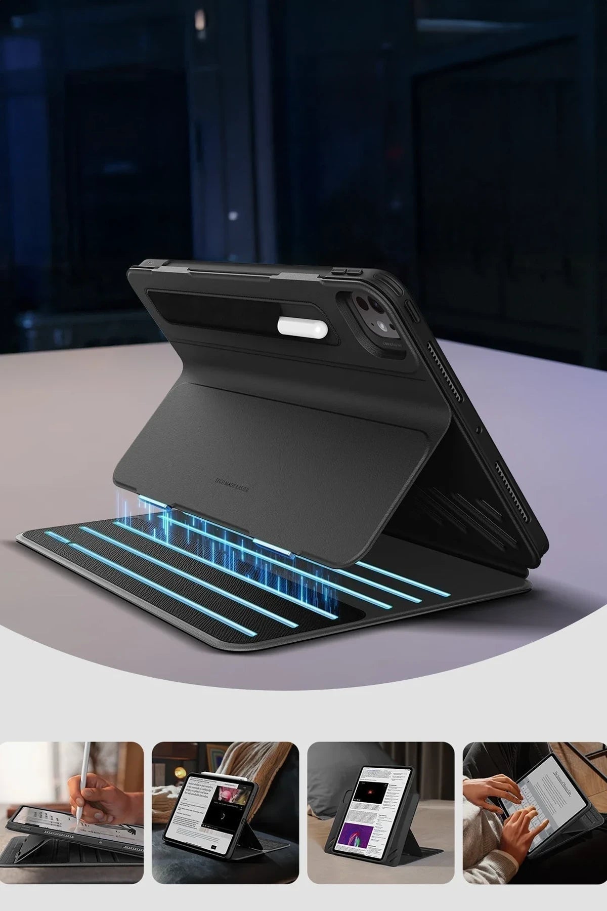 ESR Apple iPad Pro 13 (2024) Shift Manyetik Tablet Kılıfı - Siyah