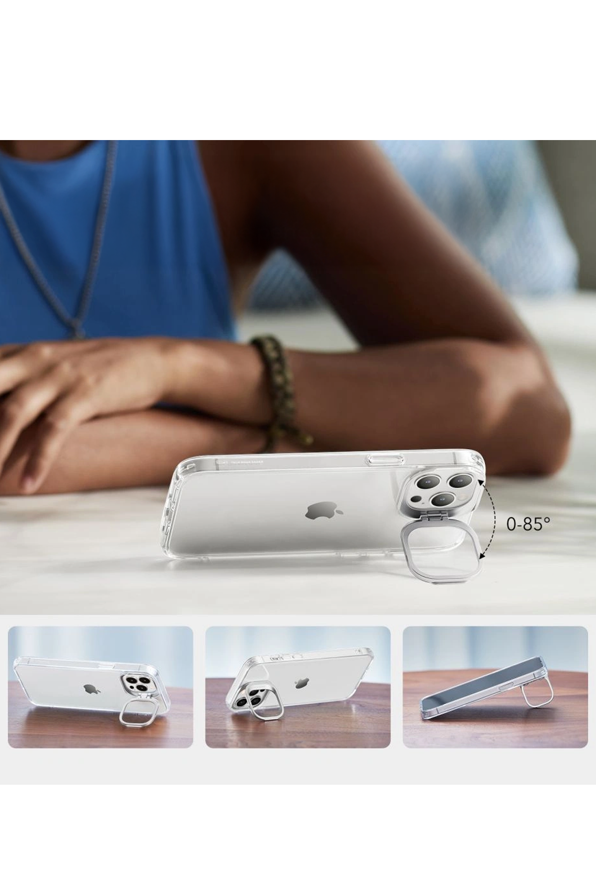 ESR Apple iPhone 14 Pro Classic Kickstand Standlı Kapak - Şeffaf