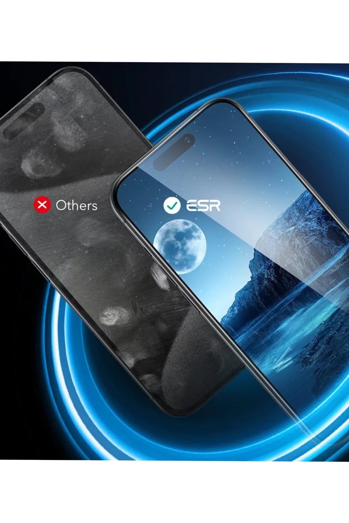 ESR Apple iPhone 16 Plus Tempered 2 Adet Cam Ekran Koruyucu - Şeffaf