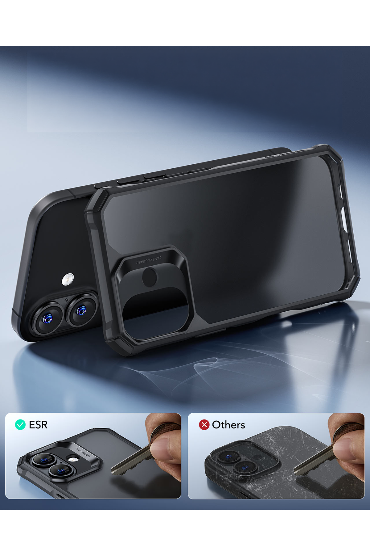 ESR Apple iPhone 16 Air Armor Kapak - Buzlu Siyah
