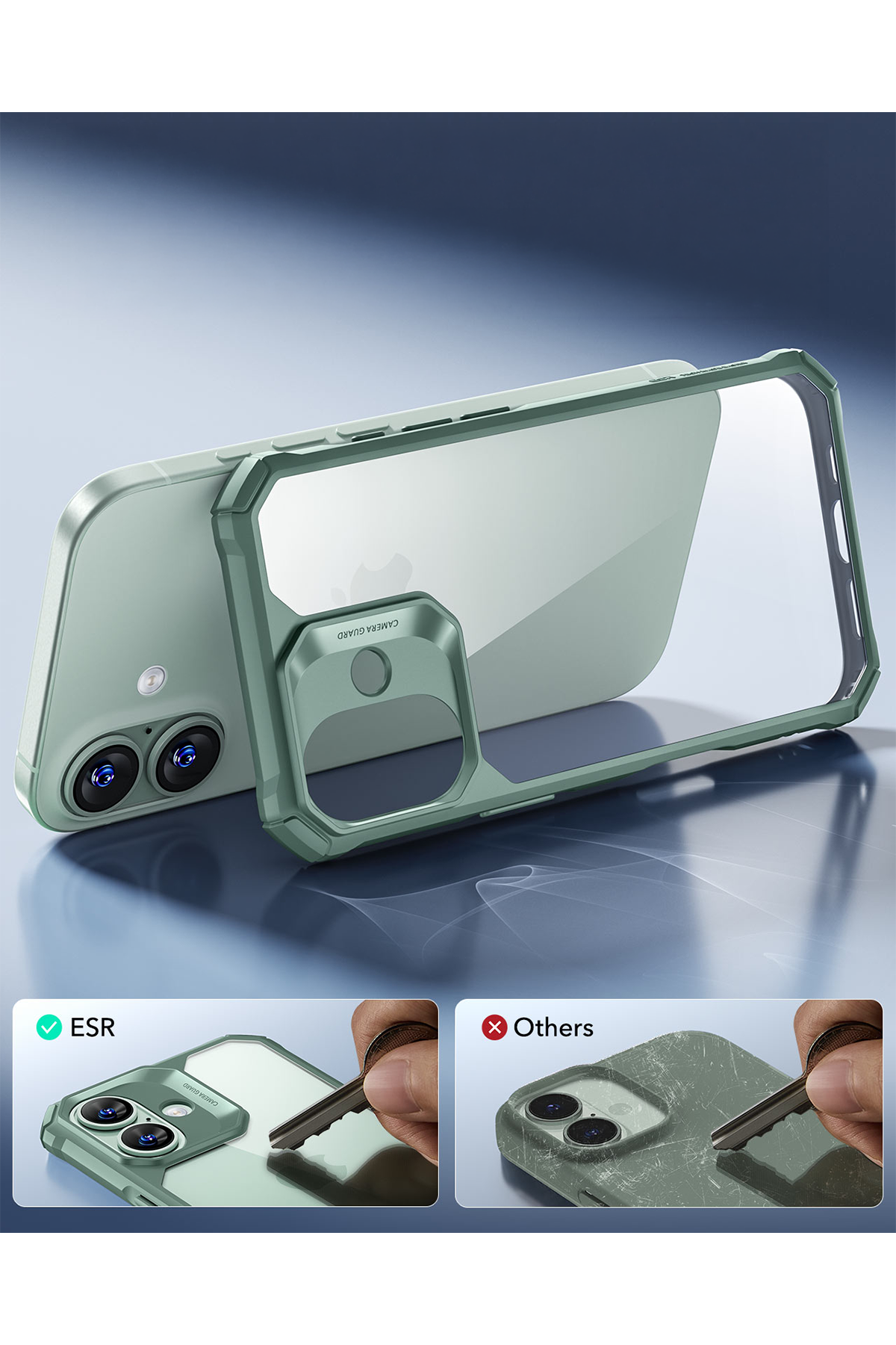 ESR Apple iPhone 16 Air Armor Kapak - Yeşil