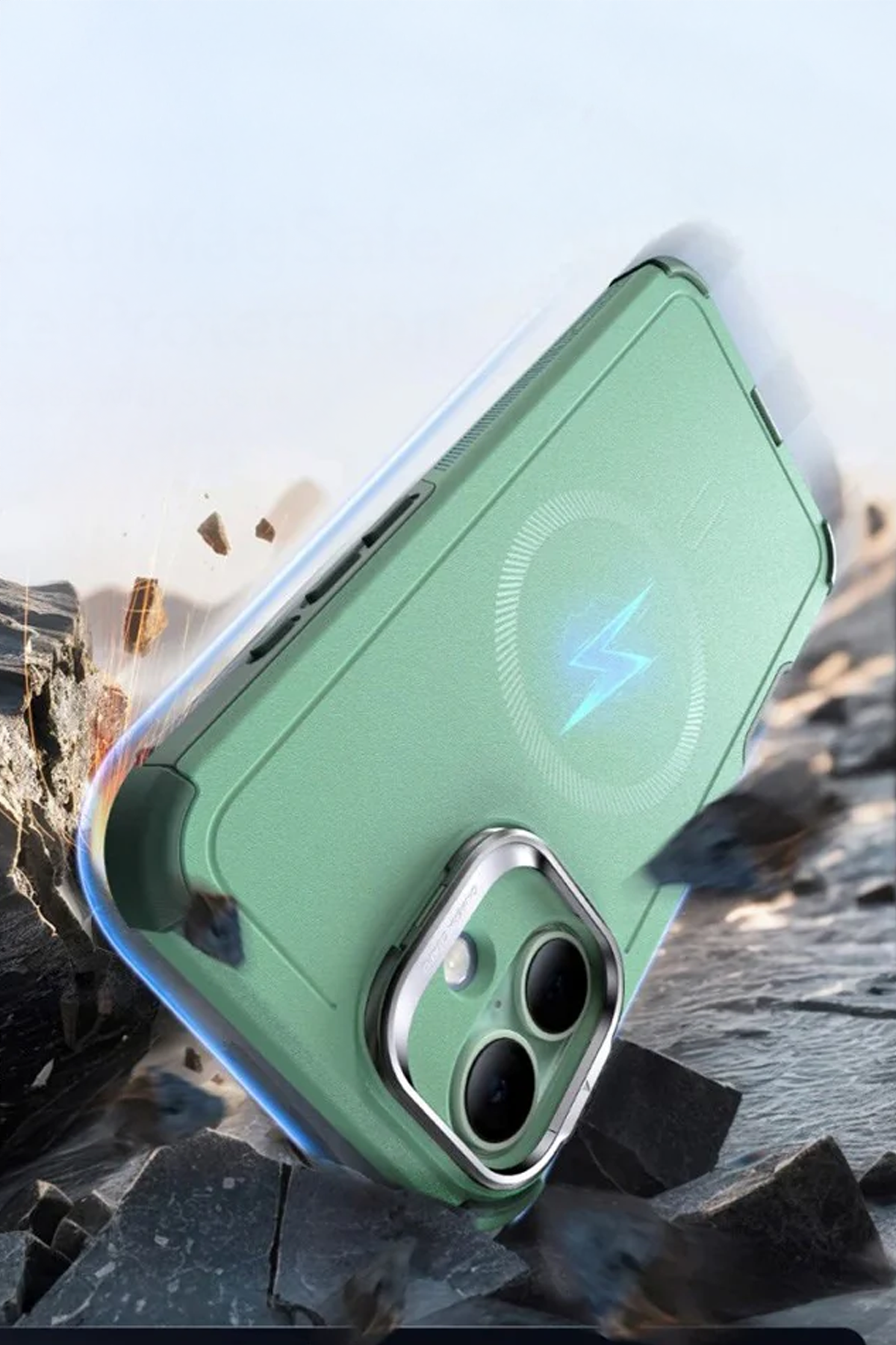 ESR Apple iPhone 16 Cyber Tough Magsafe Stantlı Kapak - Yeşil 2