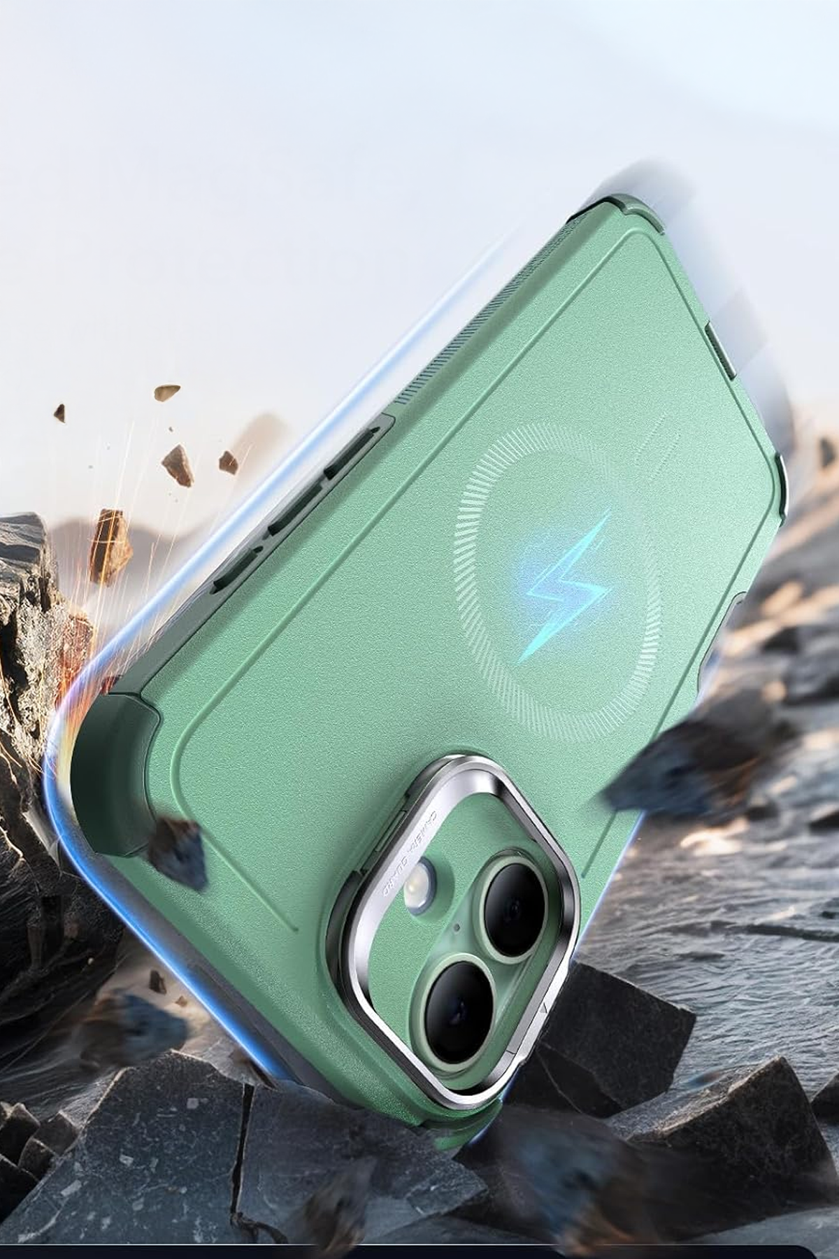 ESR Apple iPhone 16 Cyber Tough Magsafe Stantlı Kapak - Yeşil